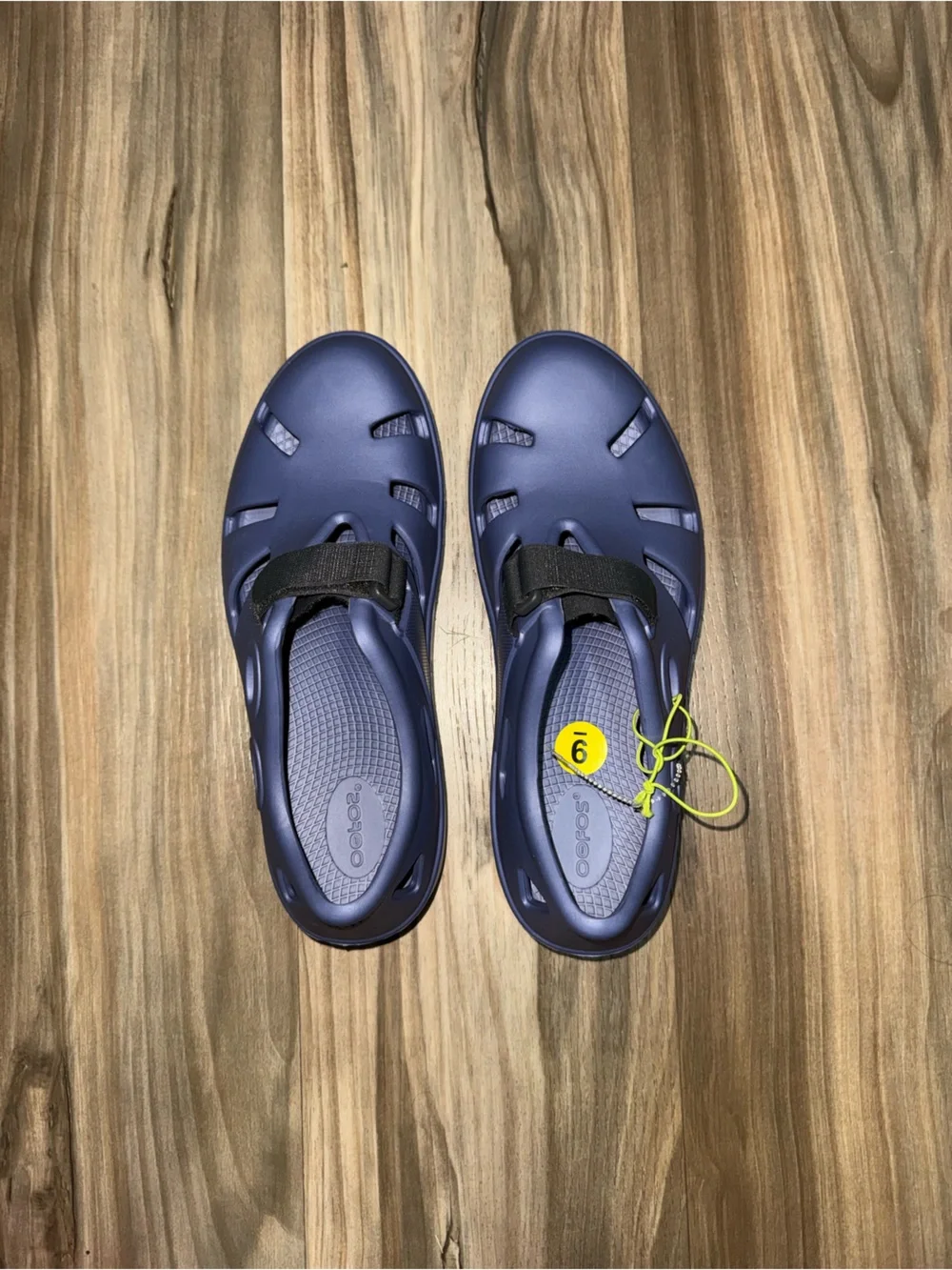 OOFOS Oocandoo Recovery Sandal Mens Size 9 Womens Size 11 Water Drop Blue NWT